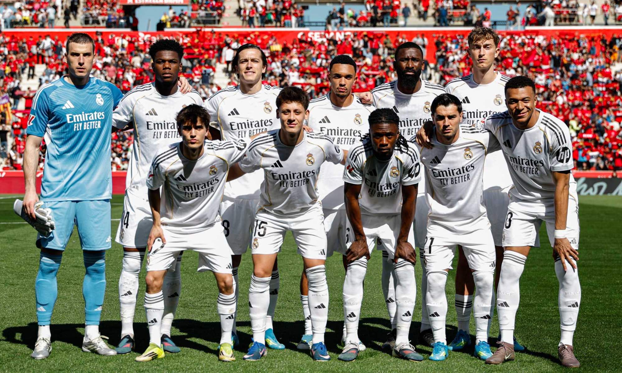 Alineación inicial del Real Madrid contra el Mallorca. Alineación inicial del Real Madrid contra el Mallorca.