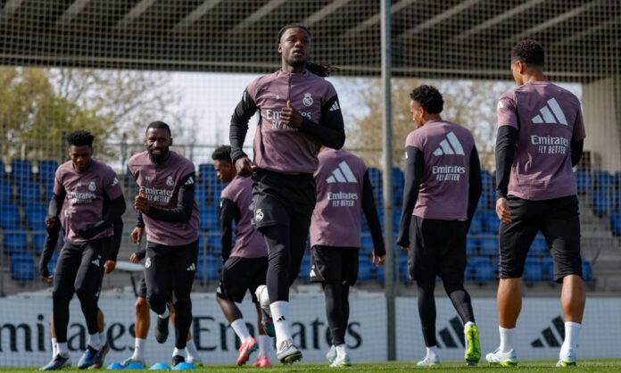 El Real Madrid realiza la última sesión de entrenamiento antes del partido contra el Mallorca