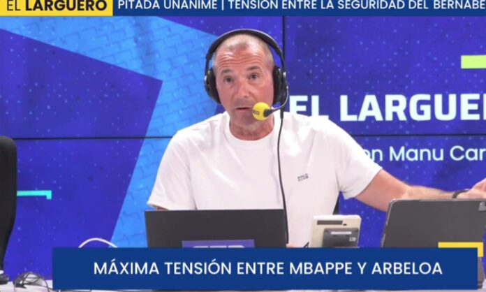 Manu Carreño compartiendo su opinión en El Larguero.
